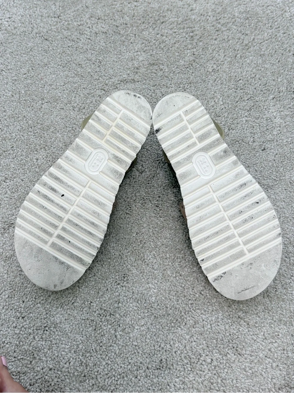 Bed Stu Pink Leather Front-Zip Studded Sandals
